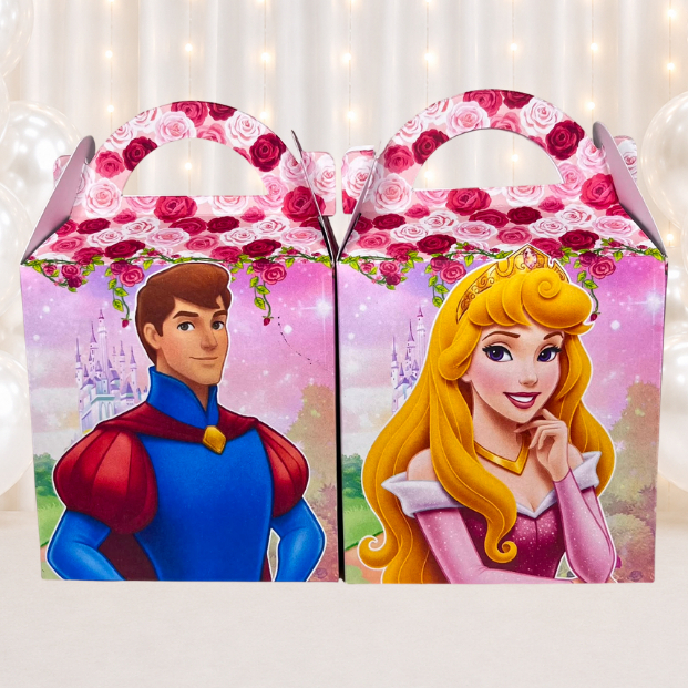 Maleta Personalizada PRINCESA AURORA BELA ADORMECIDA PRÍNCIPE FELIPE Maletinha Caixa Lembrancinha Festa Infantil COLADO