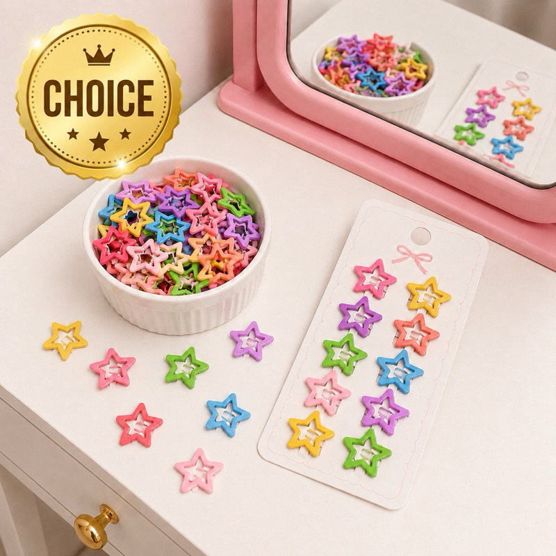 CHOICE Combo Kit estrelinhas Tic Tac estrela tique taque Estrelinha prendedor de cabelo infantil dopamina coloridas