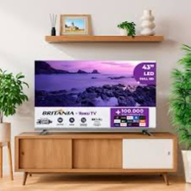 Smart TV Britânia 43 Polegadas Full HD Roku TV HDR10 Dolby Audio