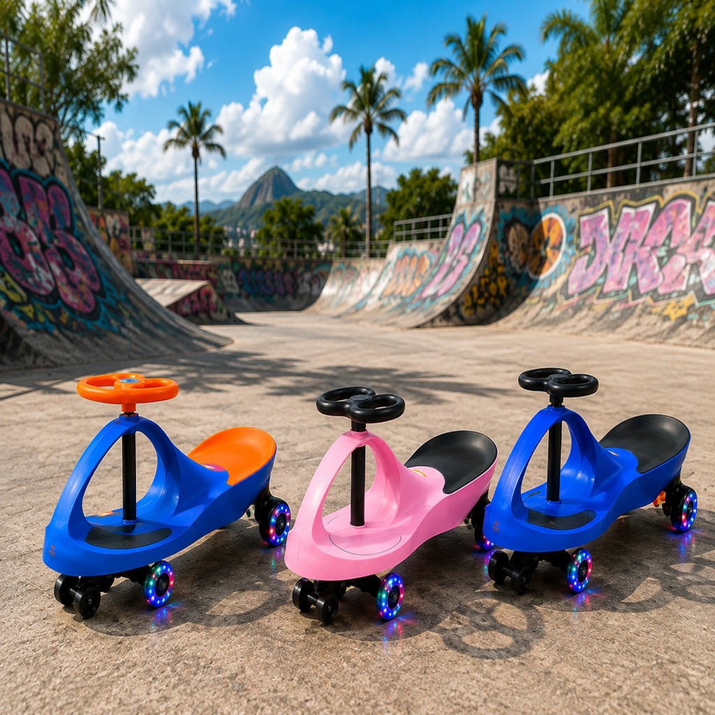 Carrinho Infantil Rolimã Triciclo Menina Menino Luz Led 360° Divertido