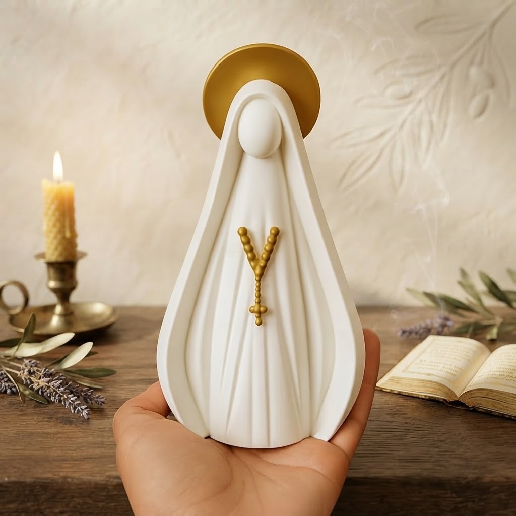 Imagem Nossa Senhora Aparecida / Presente de Batizado e Casamento, Padrinhos e Religioso Católico / Decoração Santinho