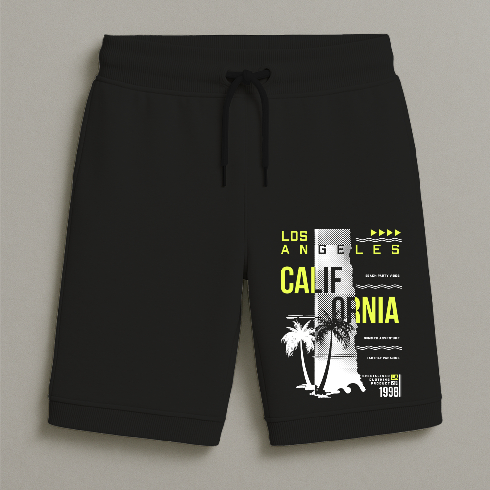 Bermuda Moletom Masculina Infantil Estampada California Árvore Conforto Streetwear Do Tamanho 8 ao 16
