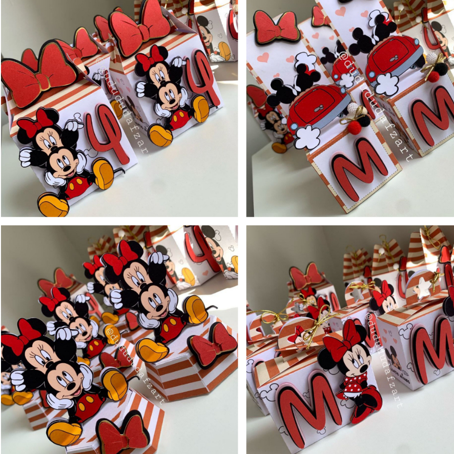 Minnie Vermelha kit Caixa Personalizada Lembrancinhas Festa Infantil Aniversário