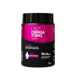 Máscara Capilar Liso Obrigatório 1kg Profissional Creme De Hidratação Anti Frizz Brilho Espelhado