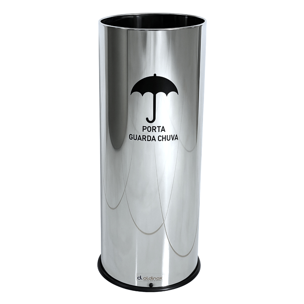 Suporte Porta Sombrinha e Guarda-Chuva em Aço Inox 45cm