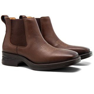 Botina Masculina Couro Legitimo Chelsea Malboro Solado PU Premium Casual Trabalho