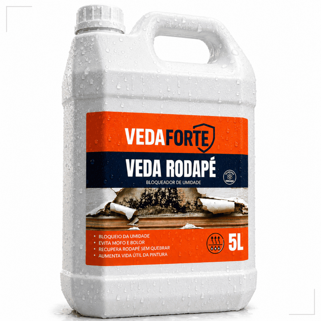 Veda Rodapé Impermeabilizante Contra Umidade e Mofo Original Veda Forte