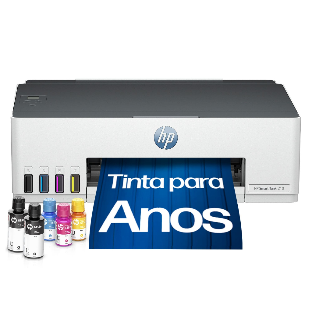Impressora Hp Smart Tank 210 Colorida Tanque De Tinta Wireless