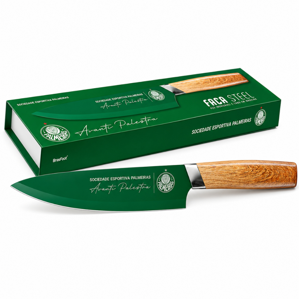 Faca para Churrasco Oficial do Palmeiras- Licenciada BrasFoot