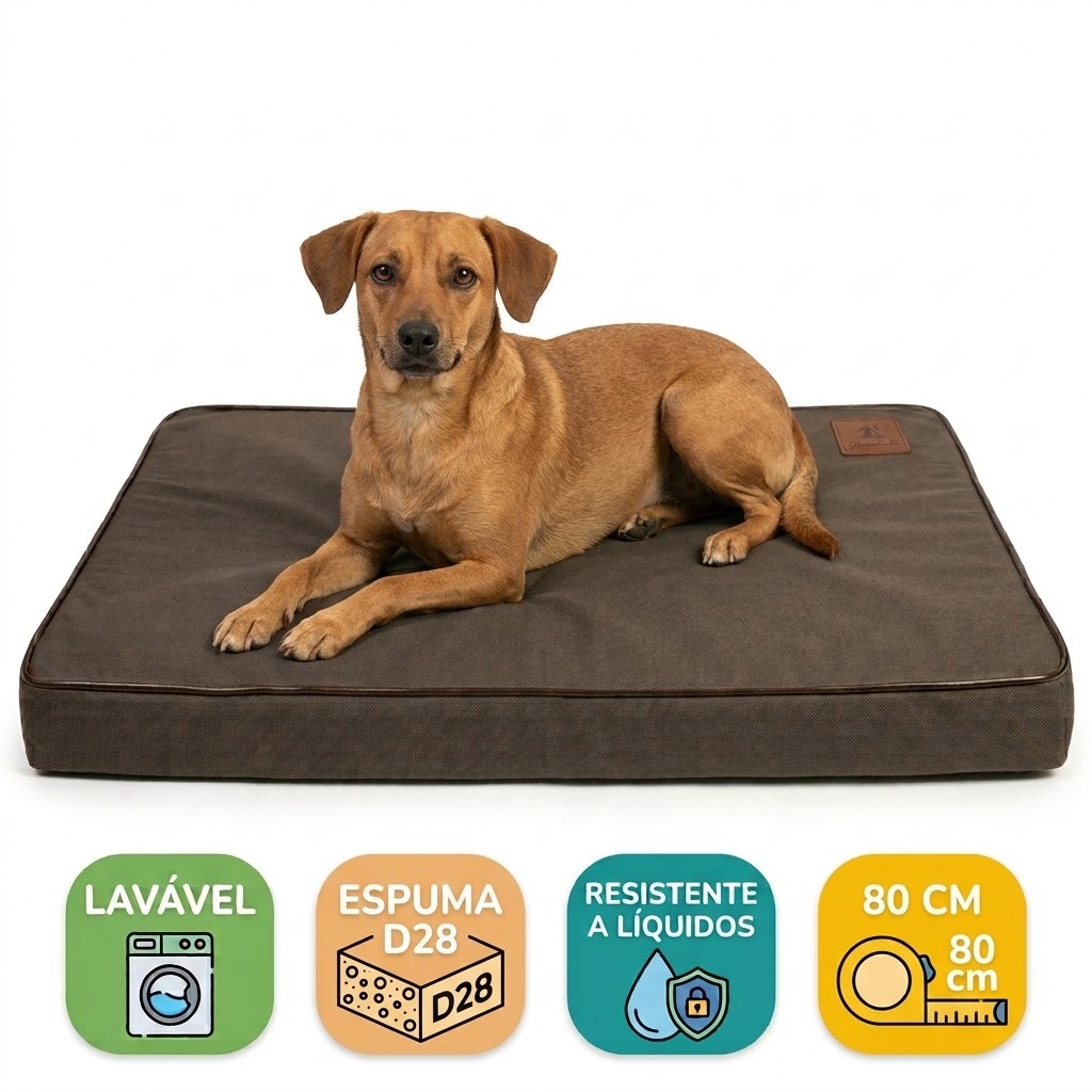 Cama Pet Colchão Ortopértico Impermeável Colchonete Para Cachorro Gato Resistente lavável 80x60 cm