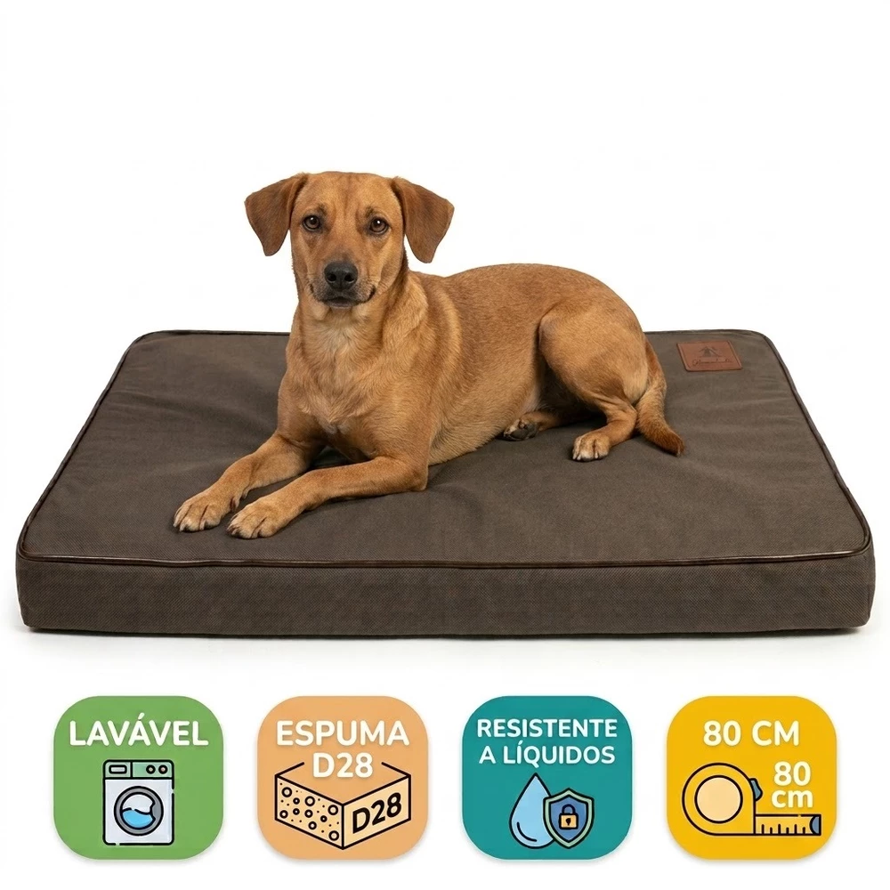Cama Pet Colchão Ortopértico Impermeável Colchonete Para Cachorro Gato Resistente lavável 80x60 cm