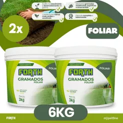 2 Adubo Fertilizante Forth Gramados Foliar Balde 3kg