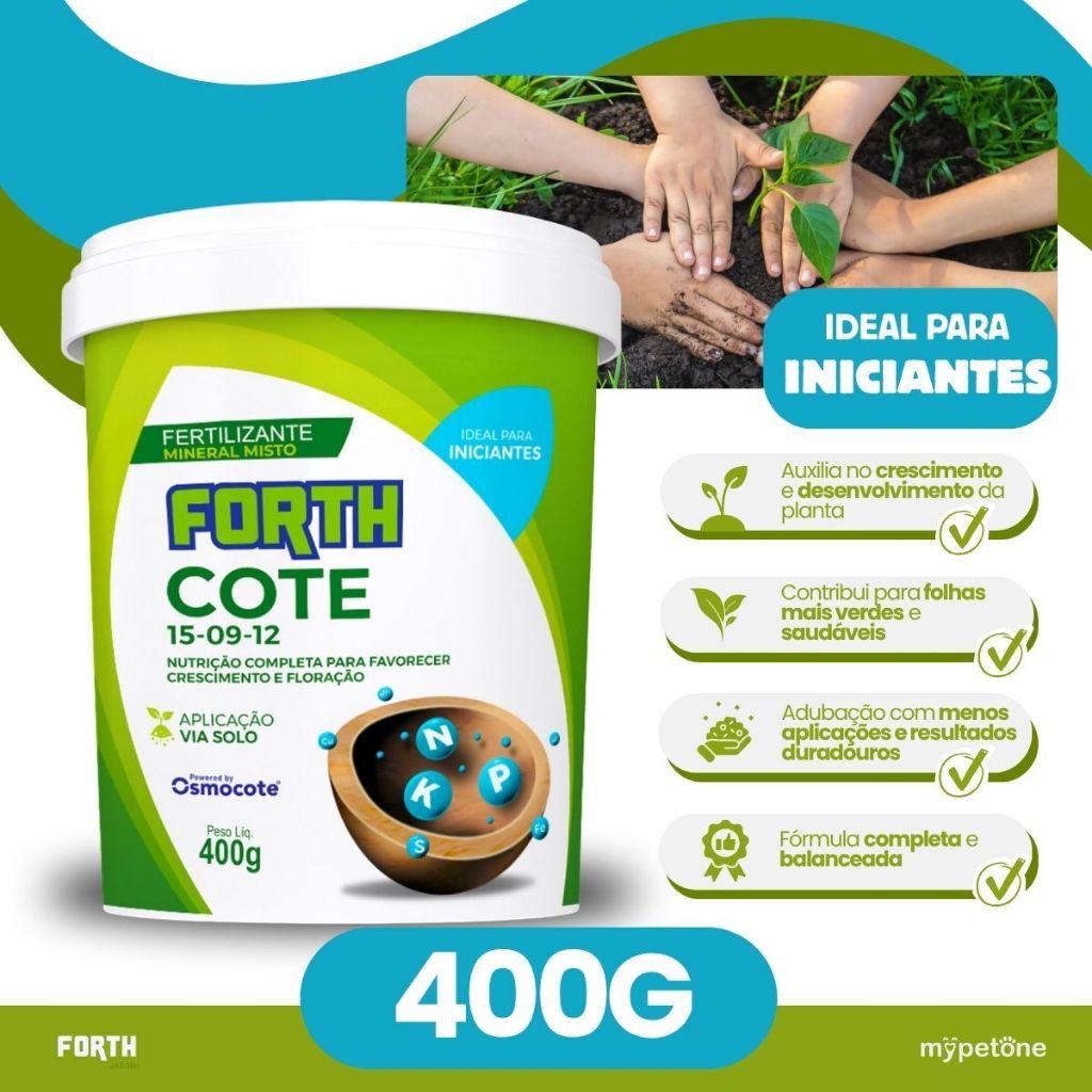 Adubo Osmocote Floração 15-09-12 Forth Cote Fertilizante 400g