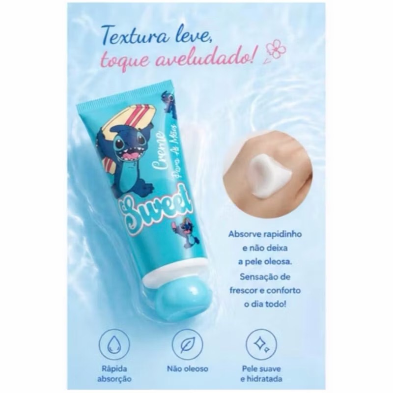 kit 2 Creme de Mão Infantil Stitch Azul Sweet - Hidrata e Perfuma Presente de Dia das Crianças — imagem 2 de 2