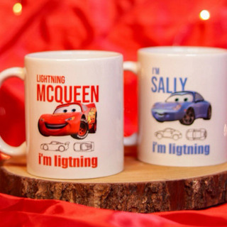 Conjunto Canecas Personalizadas McQueen e Sally | Caneca Personalizada Casal