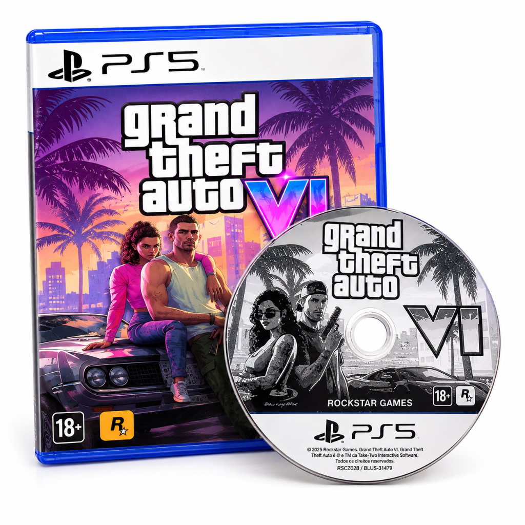 GTA VI PS5 Disco de Exibição de Colecionador - Grand Theft Auto VI