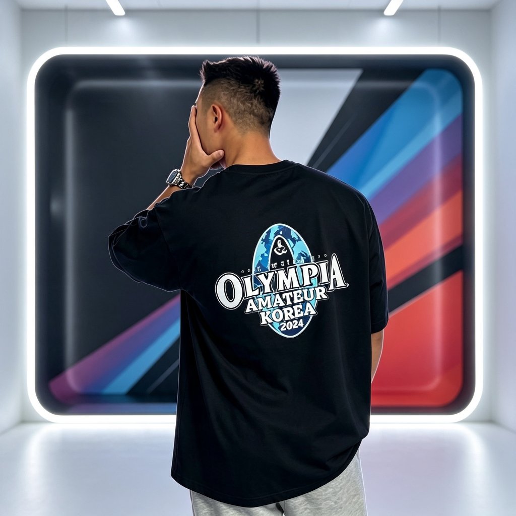 Camiseta Oversized Masculino Olympia Esportiva Fitness Bodybuilding Academia Confortável Verão