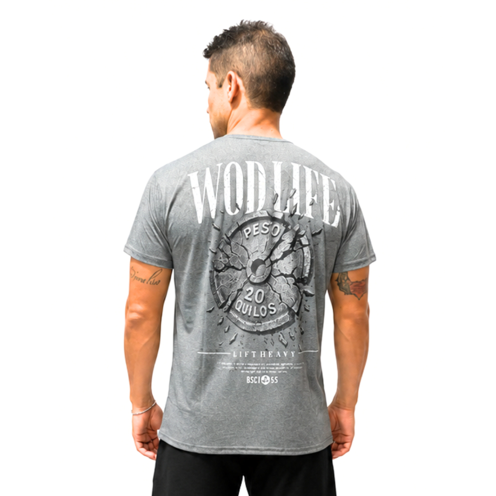 Camiseta Masculina Esportiva Crossfit Musculação Academia Wodlife Treino