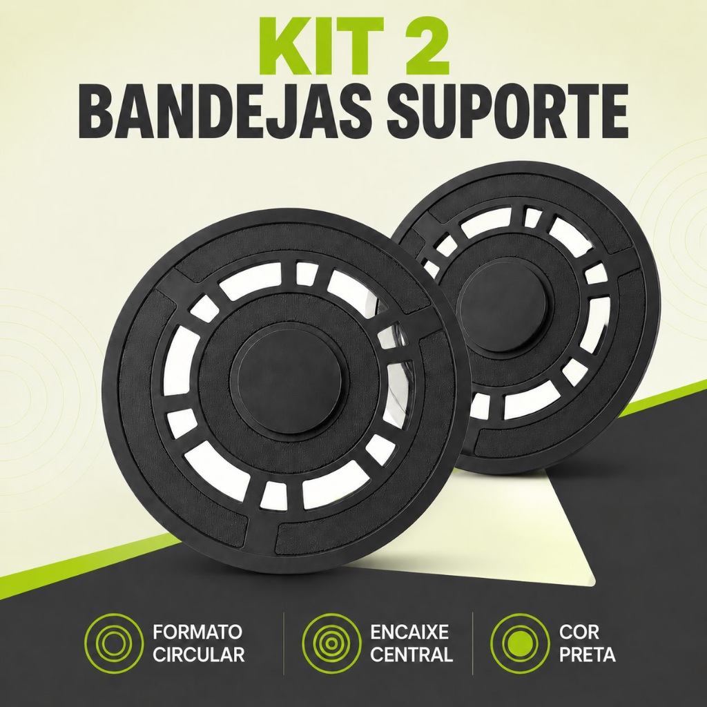 Kit 2 Base Suporte Pano Mop Robô Aspirador Xiaomi S10+ X20+ S20+ X10+ Preto
