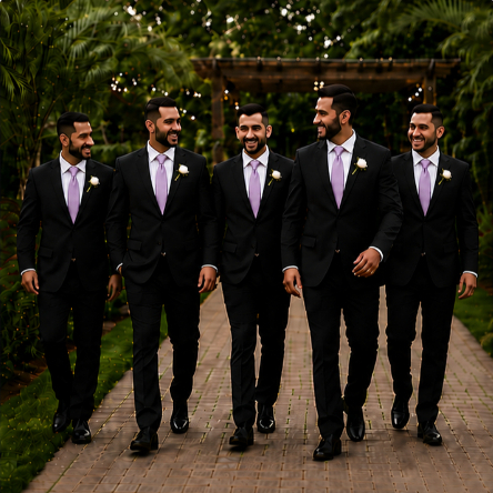 Gravatas lilás  para Padrinhos Casamento ( 1 a 4 )