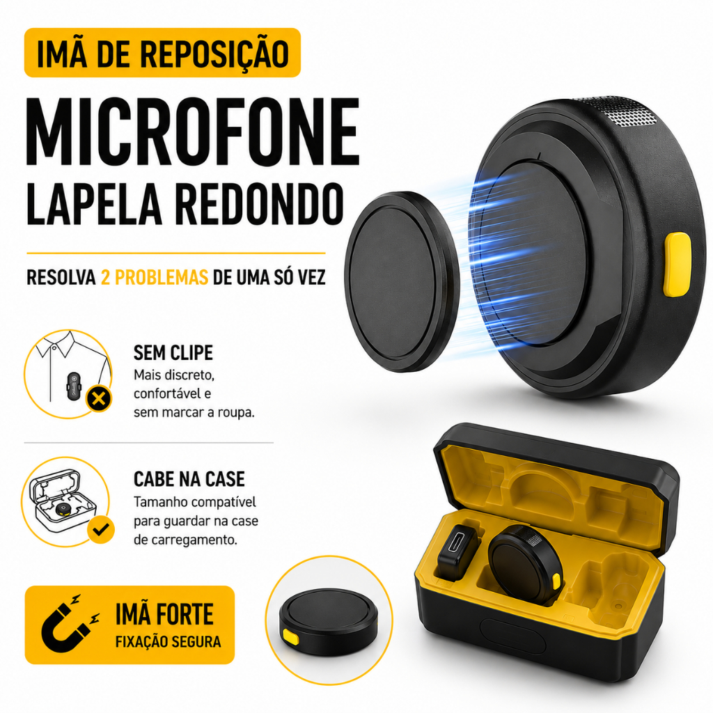 Ímã De Fixação para Microfone Lapela Substituição Clip Magnético Compatível com Kaidi Peining Zcco