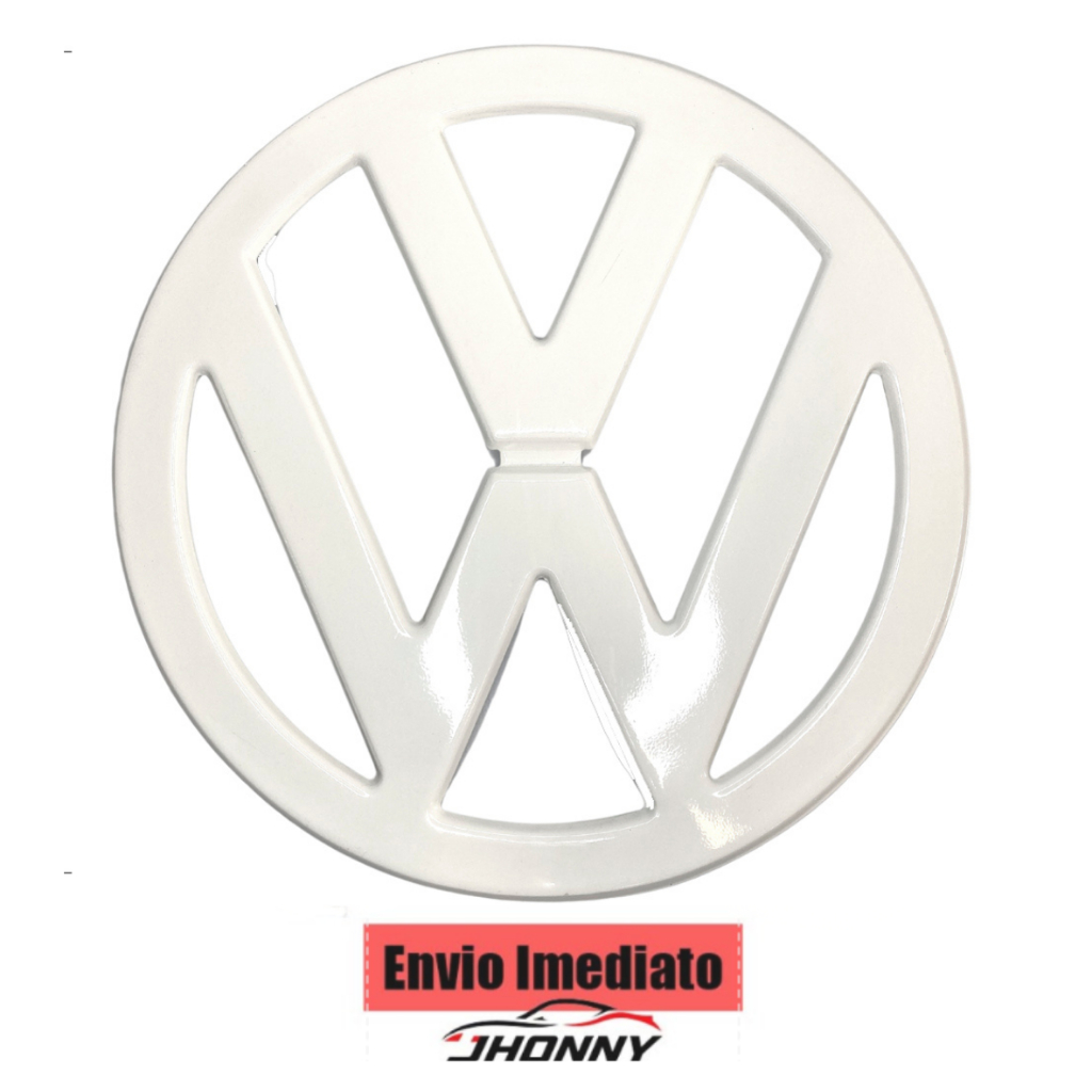 Emblema VW Volkswagen Frontal para Kombi Corujinha Cromado Branco ou Preto Kombis 1957 a 1975