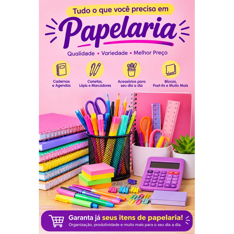 Itens de papelaria