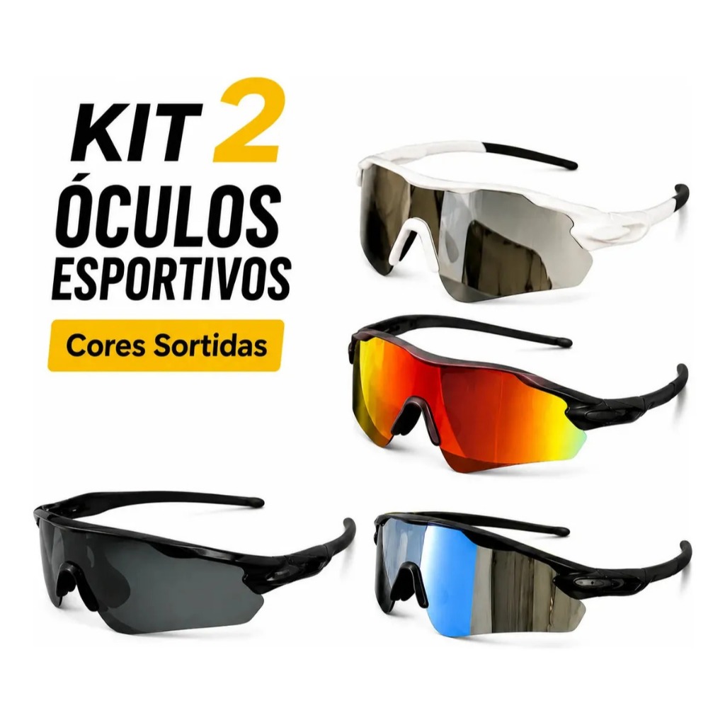 Óculos Esportivo Baixa Pace Ciclista Ciclismo Bike Proteção sem lôgo Estilo Radar corrida fitnss