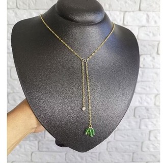 Colar Gravatinha Dupla Strass e Cristais, Colar em Aço Dourado Hipoalergênico