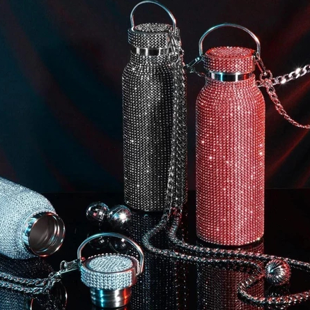 Garrafa De Água Com Gás Com Diamantes Premium.500ml