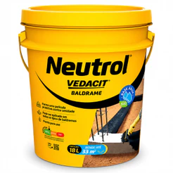 Impermeabilizante Baldrame Pintura Asfáltica Neutrol Vedacit 18L Concreto Secagem Rápida Argamassa