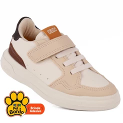 Tênis Infantil Menino Klin Original Capri Mini Off-White e Bege – Conforto e Estilo Street