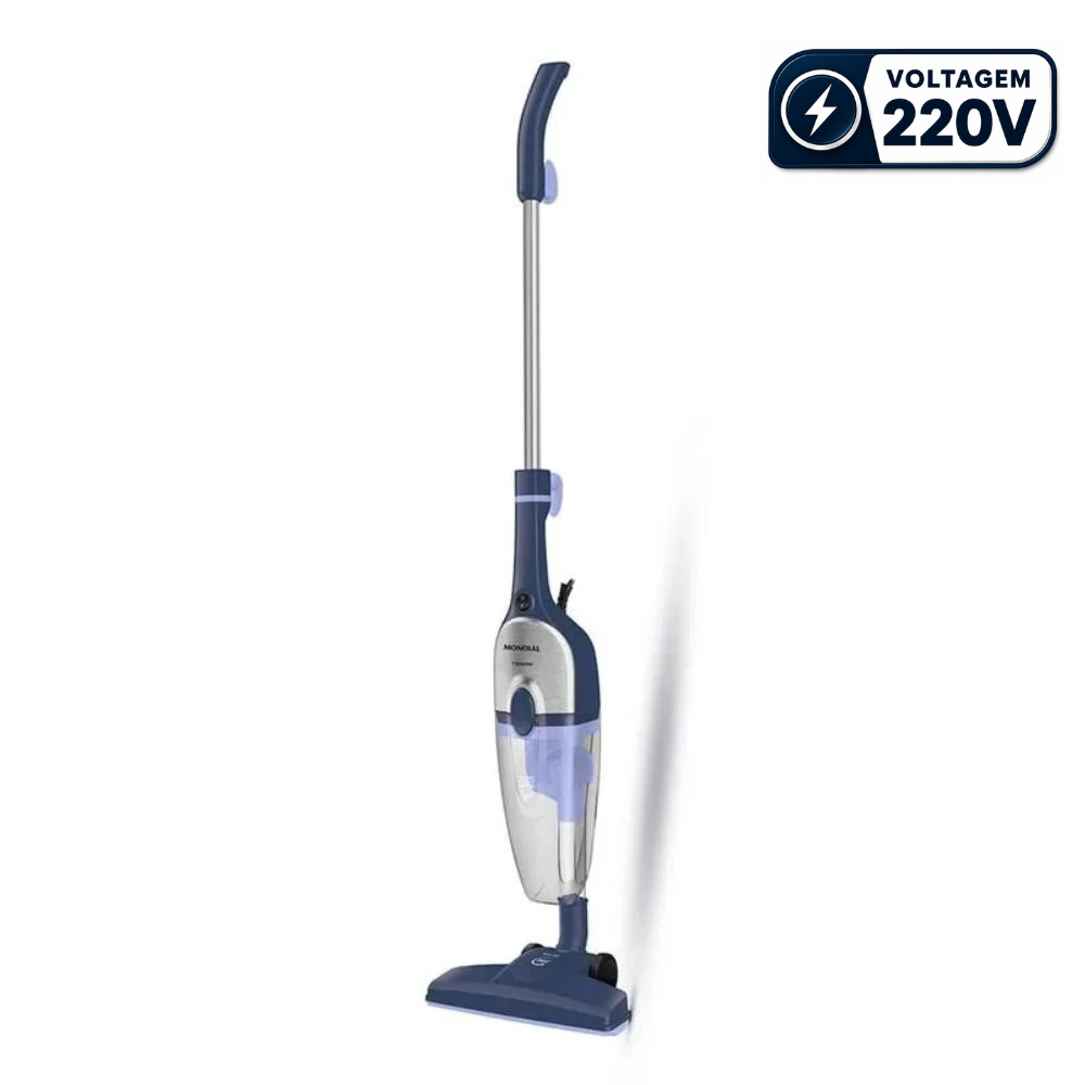 Aspirador de Pó Vertical e Portátil Mondial Turbo Cycle Hepa 220V 1550W Azul/Inox - AP-41-BLI