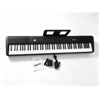 Piano digital dobrável de 88 teclas com peso progressivo, bateria de lítio de 2.000 mAh + dois alto-falantes de 25 W, co