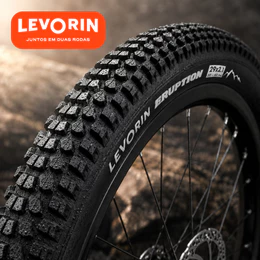Pneu Bicicleta Mtb Levorin Eruption Aro 29 X 2.10 Bike Cravo Banda Leve Balão