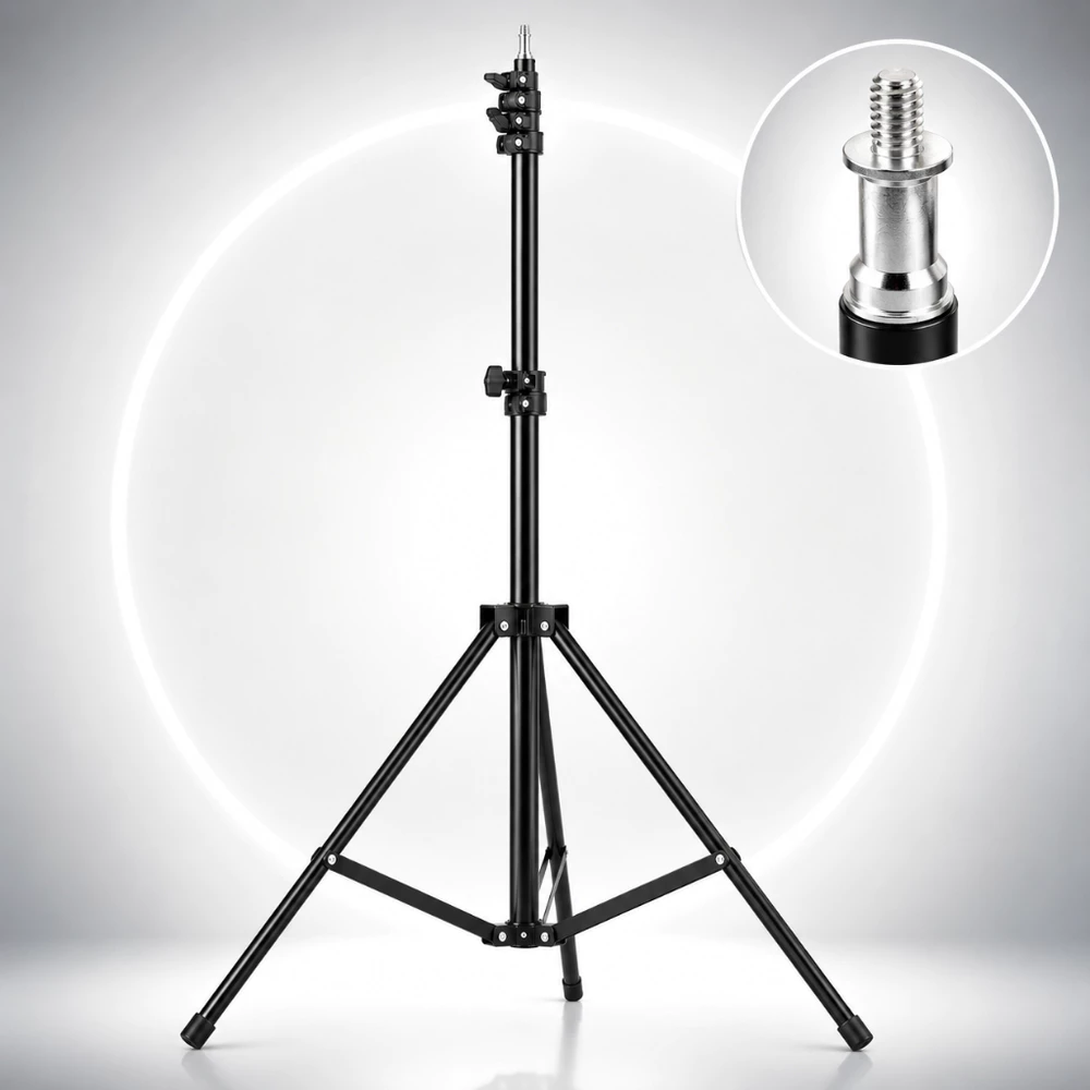 Tripé Universal 2metros Nível Laser Suporte Projetor Hy300 Hy320 Rosca 1/4 Universal Pedestal Câmera Dobrável Iluminação