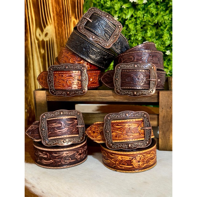 Cinto Country Couro Legitimo Montana Fivela Removivel Cowboy Rodeio Premium