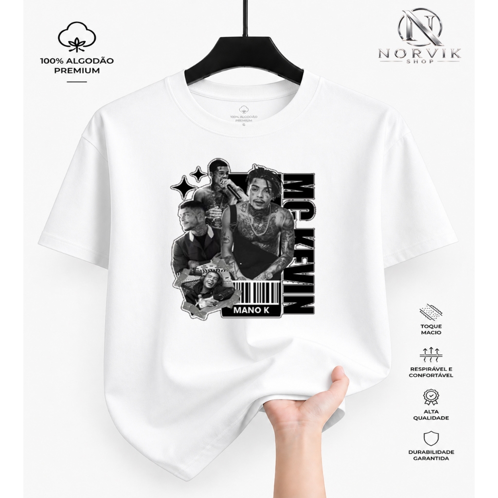 camisa masculina mc kevin camisa oversized masculino esquece camiseta masculina streetwear algodão