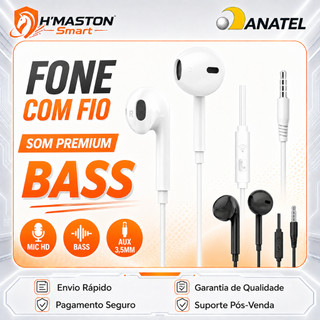 H'maston EJ30 Fone De Ouvido Com Fio Fone Com Fio Fone De Fio Fone Ouvido Fone Com Microfone 3.5mm