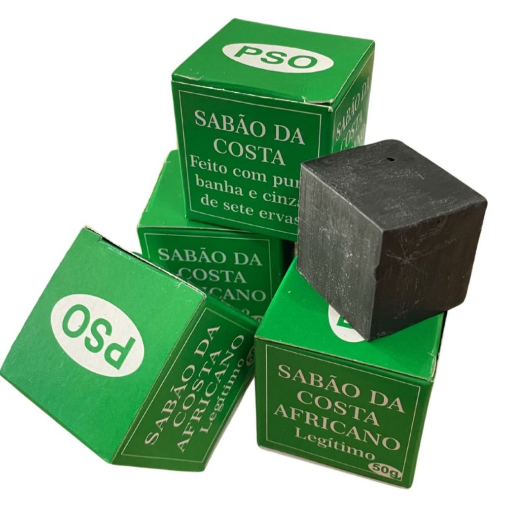 Sabão Da Costa Africano Kit 5un. (Pedaço)