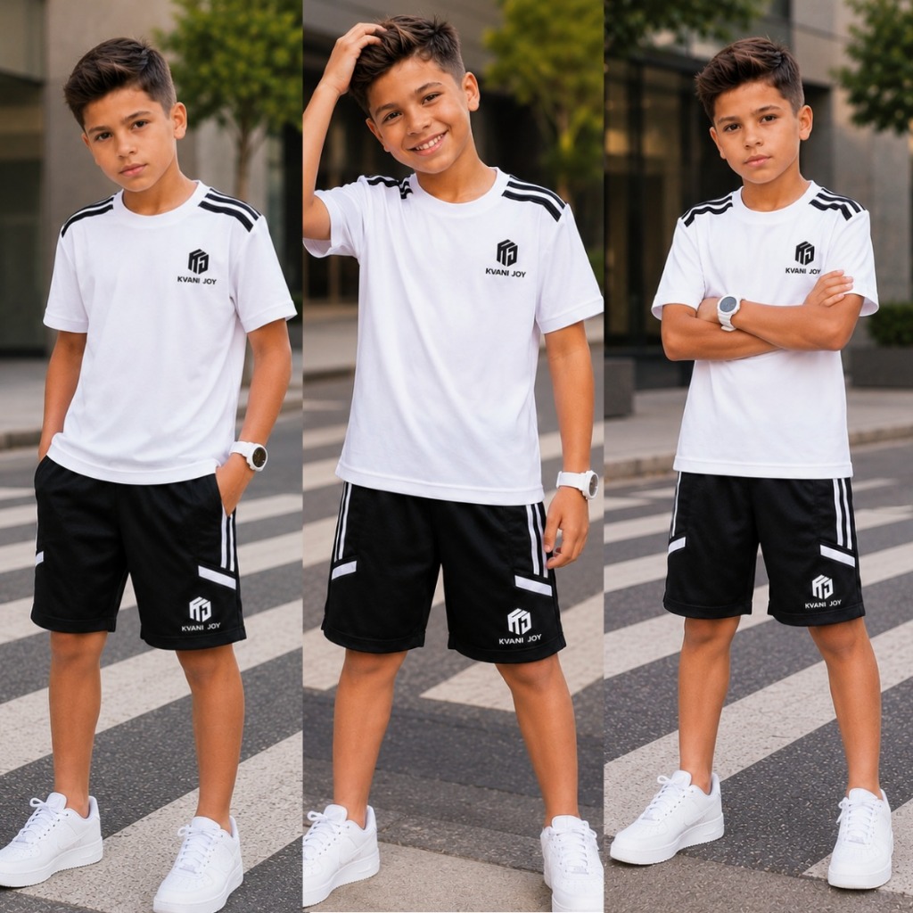Conjunto menino verão masculino infantil kit bermuda e camisa tamanhos 2 a 14 Anos dry fit esportivo