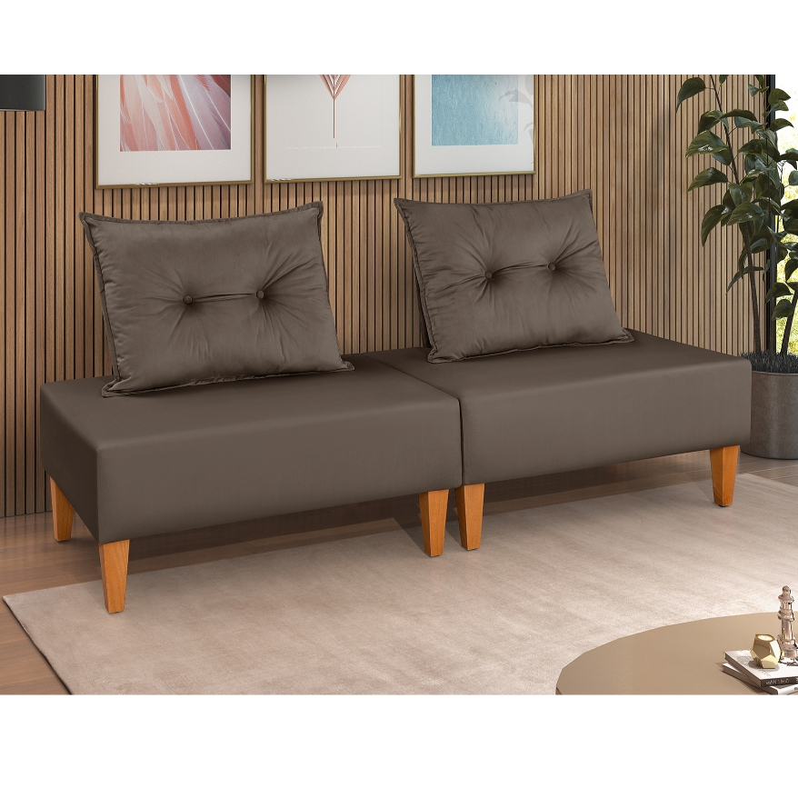 Sofá Cama Dobrável Portátil Para Pequenos Espaços - Produto a Pronta Entrega Premium Marrom