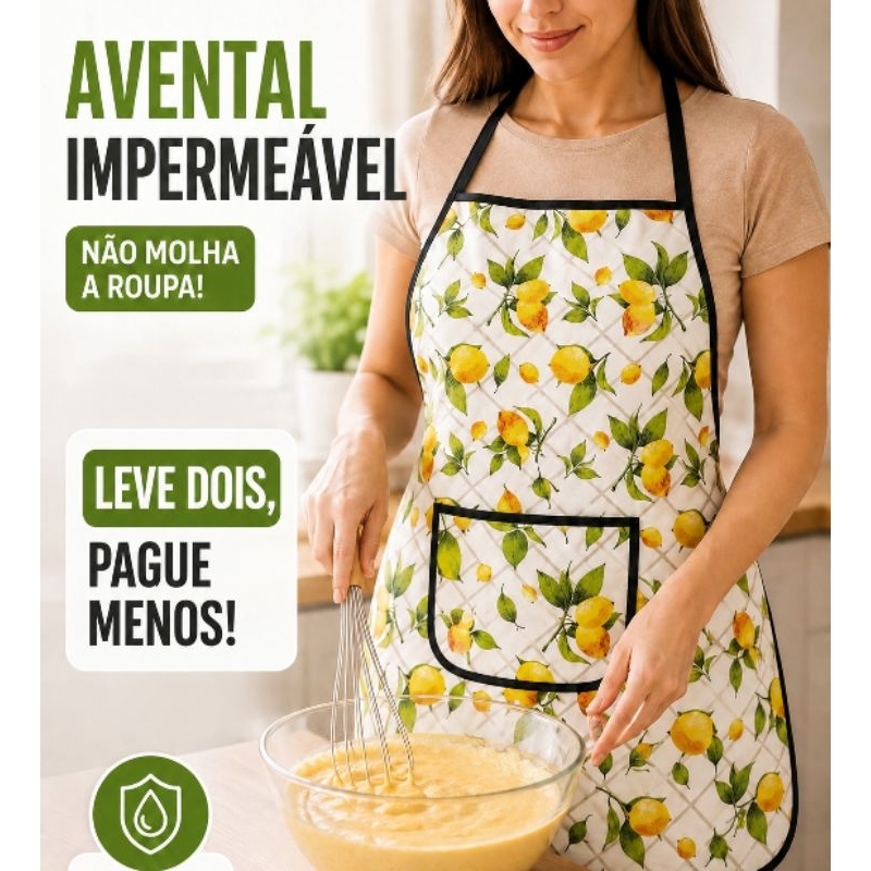 Avental Impermeável para Cozinha e Lavanderia com Bolso adulto Feminino Masculino 📦 Envio Imediato