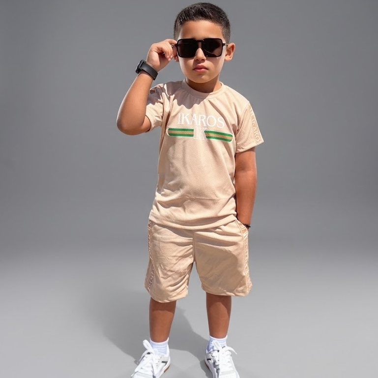 Conjunto Infanto Juvenil Masculino Bermuda Camiseta 4 à 12 Anos