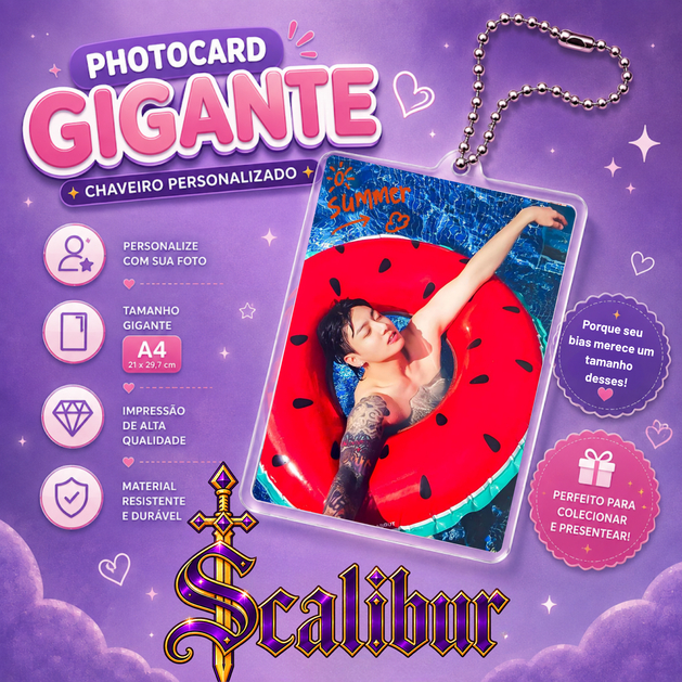 Photocard Gigante| Chaveiro Personalizado