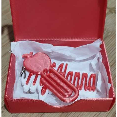 Kit Presente Dia dos Professores - Chaveiro Nome Personalizado 3D + Marca Página Maçã - Lembrancinha Especial Educador