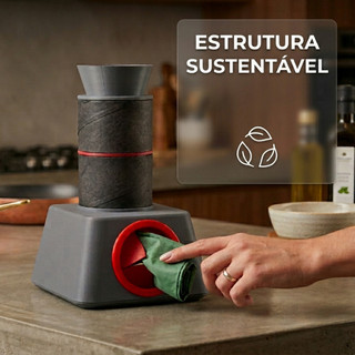 Puxa Saquinho Suporte Organizador De Sacolas Lixo Cozinha torre premium ecologica dispenser