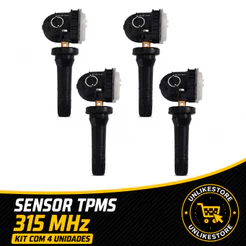 Kit 4 Sensor Pressão Pneu Fusion Edge Ecosport Ford Mustang