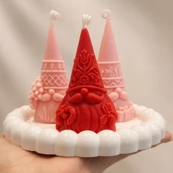 Kit Natalino: Bandeja + 3 velas Papai Noel duende variados / decoração Natal/ decoração aesthetic minimalista.