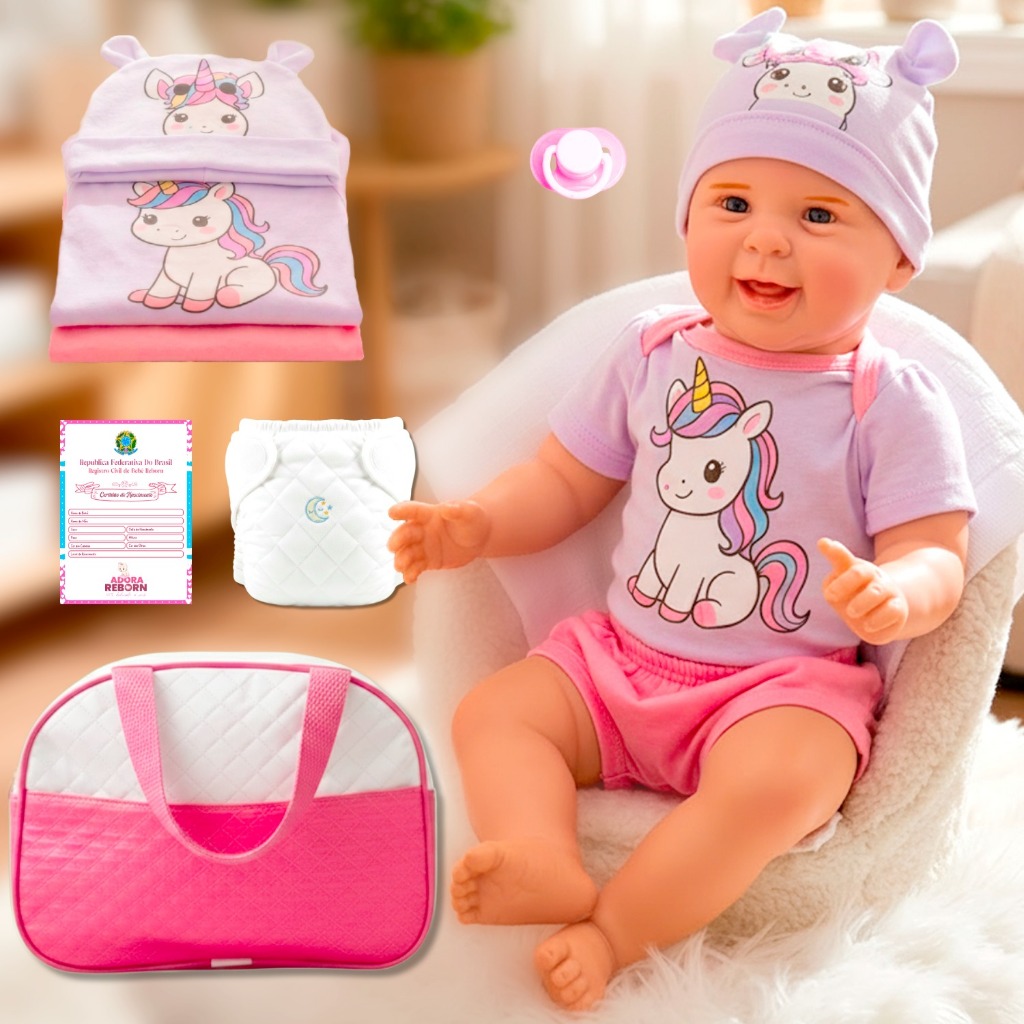Bebê Reborn Boneca Realista Menina Mayze Com Bolsa Maternidade 100% Silicone Pode Dar Banho Original